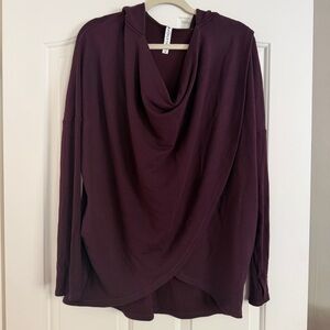 Athleta Plum Cowl Neck Top yoga athleisure